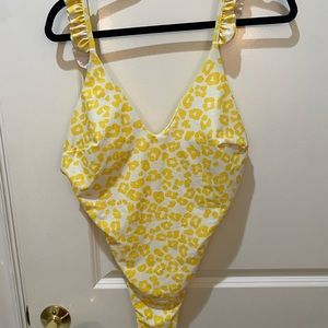 Yellow Cheetah 1 piece Swimsuit